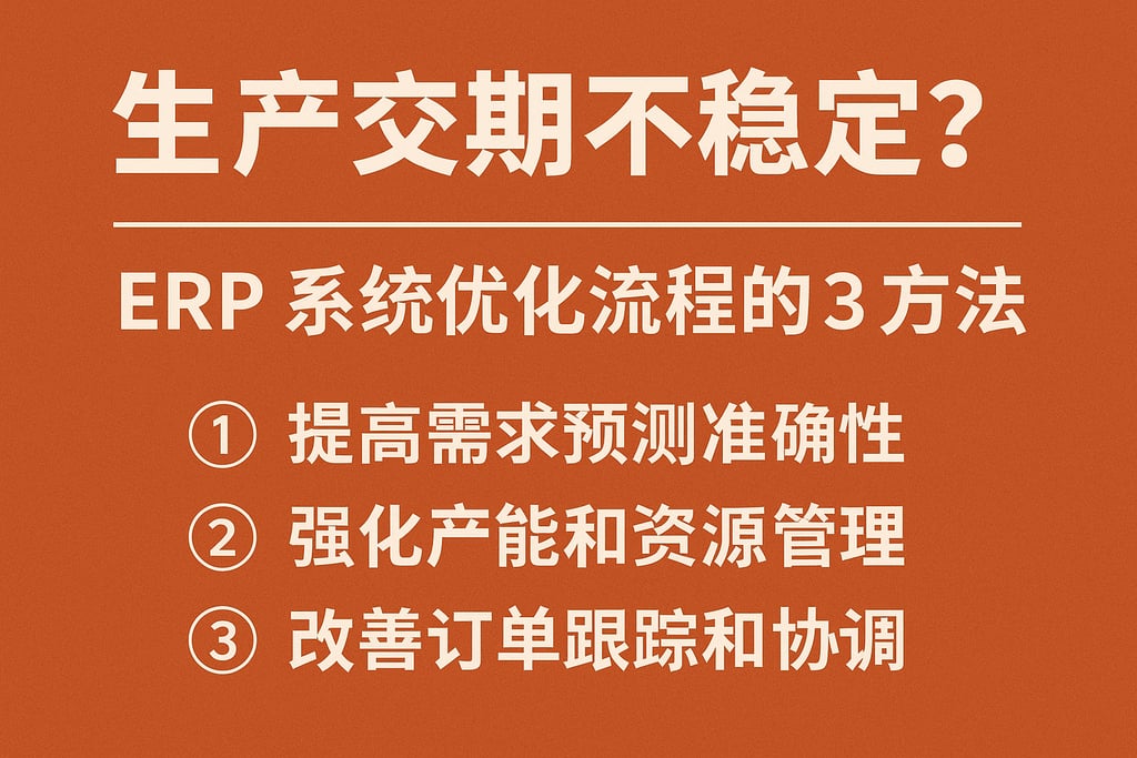 生产交期不稳定？ERP 系统优化流程的 3 方法
